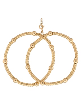 Multi-pulsera Napier Gold Facets con acabado brillante