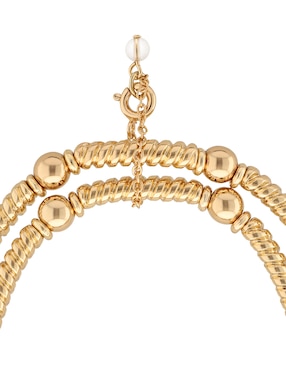 Multi-pulsera Napier Gold Facets con acabado brillante