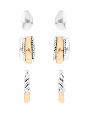 Set de aretes Napier Mixed Tunes con acabado brillante