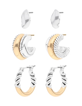 Set de aretes Napier Mixed Tunes con acabado brillante