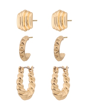 Set de aretes Napier Basic Mtl Ears F2 con acabado brillante