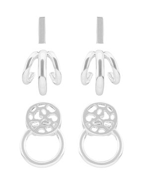 Set de aretes Nine West Metallic Animal con acabado brillante