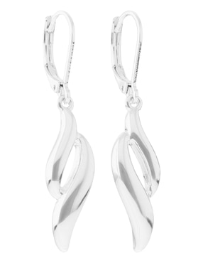 Aretes de llama Napier con acabado plateado
