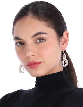 Aretes de infinito Napier con acabado brillante