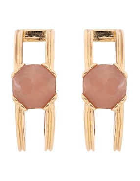 Aretes de letra c Napier con acabado brillante resina