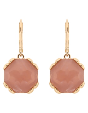 Aretes de círculo Napier con acabado brillante resina