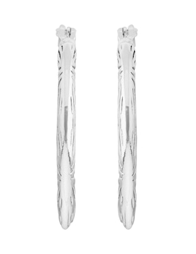Arracadas circulares Napier Basic Mtl Ears F2 con acabado plateado