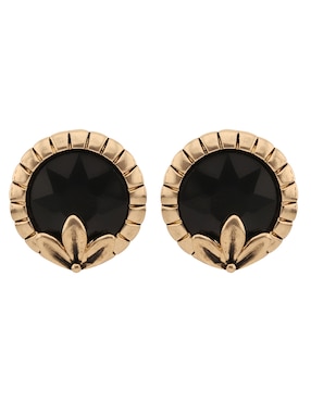 Aretes de círculo Napier con acabado brillante cristal