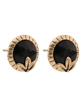 Aretes de círculo Napier con acabado brillante cristal