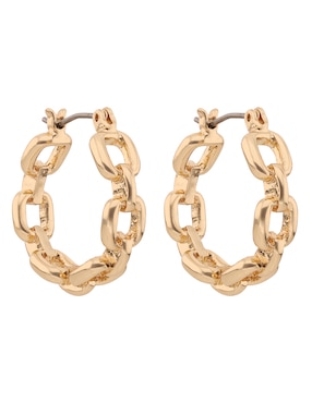 Aretes de círculo Napier con acabado brillante