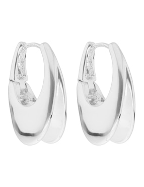 Aretes cortos Napier Silver Element con acabado Plateado