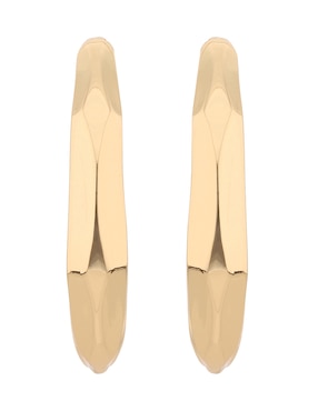 Aretes de letra c Napier con acabado brillante