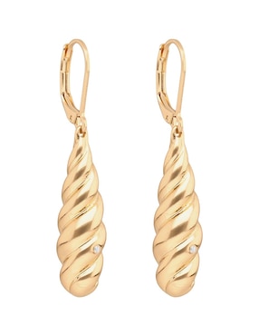 Aretes largos entrelazados Napier Basic Mtl Ears F2 con acabado pulido