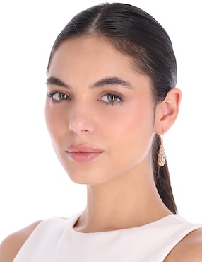 Aretes largos entrelazados Napier Basic Mtl Ears F2 con acabado pulido