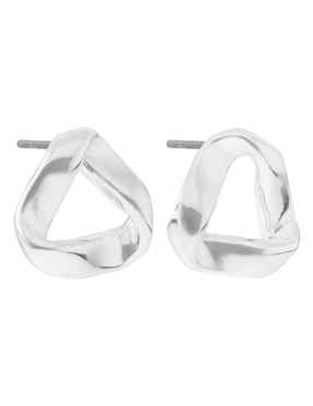 Aretes de triángulo Napier con acabado plateado