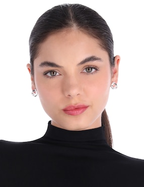 Aretes de triángulo Napier con acabado plateado