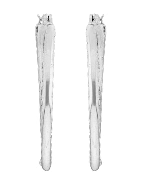Arracadas circulares Napier Basic Mtl Ears F2 con acabado plateado