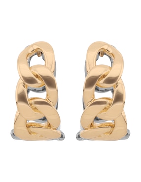 Aros Nine West Two Tone Armor con acabado brillante