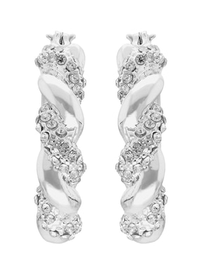 Aretes de círculo Nine West con acabado brillante