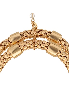 Multi-pulsera Napier Gold Textures con acabado brillante