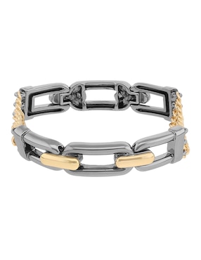 Pulsera Nine West Two Tone Armor con acabado brillante