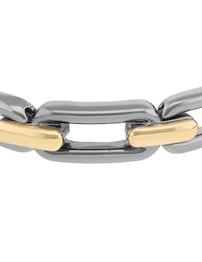 Pulsera Nine West Two Tone Armor con acabado brillante