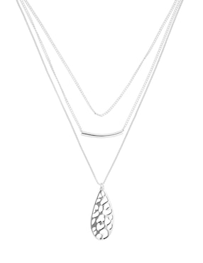 Collar con dije de gota Nine West Metallic Animal