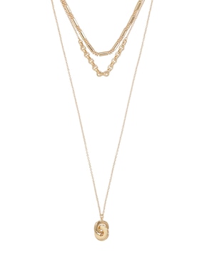 Collar con dije Nine West Gold Buckle