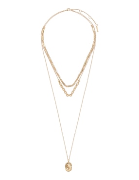 Collar con dije Nine West Gold Buckle