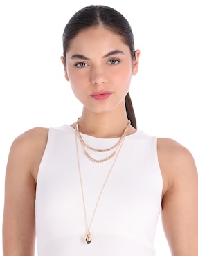 Collar con dije Nine West Gold Buckle