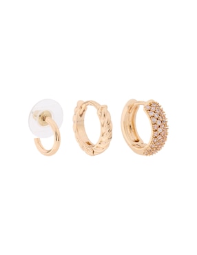 Set de aretes Anne Klein Mixed & Matched con acabado texturizado cristal