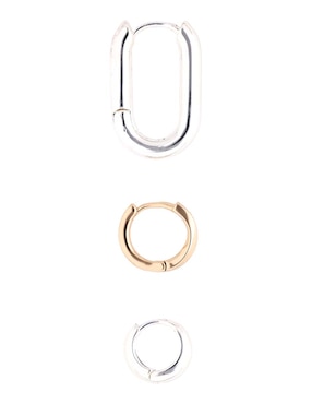 Set de aretes Anne Klein Mixed & Matched con acabado brillante cristal