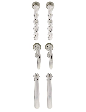 Set de aretes Anne Klein Mixed & Matched con acabado texturizado cristal