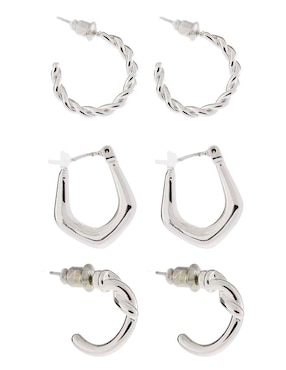 Set de aretes Anne Klein Mixed & Matched con acabado texturizado cristal