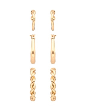 Set de aretes Anne Klein Mixed & Matched con acabado texturizado cristal