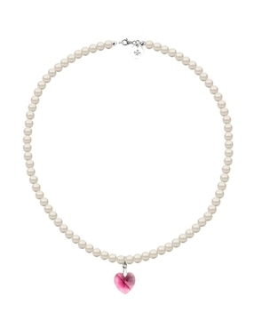 Collar de corazón Zvezda Éclair de plata P 925