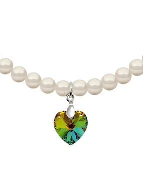 Collar de corazón Zvezda Éclair de plata P 925