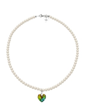 Collar de corazón Zvezda Éclair de plata P 925