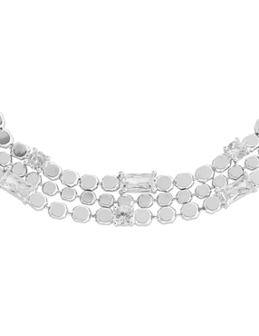 Pulsera Anne Klein con cristal One-Of-A-Kind con acabado brillante