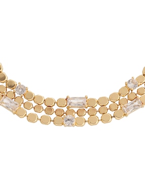 Pulsera Anne Klein con cristal One-Of-A-Kind con acabado brillante