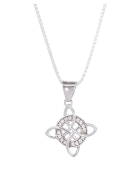 Collar con dije de nudo de bruja Crixus Joyeria de plata P 925