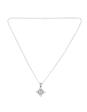 Collar con dije de nudo de bruja Crixus Joyeria de plata P 925