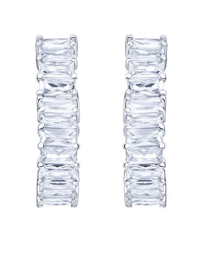 Aretes cortos de corazón Gladkova Joyería de plata P925 con acabado brillante zirconia