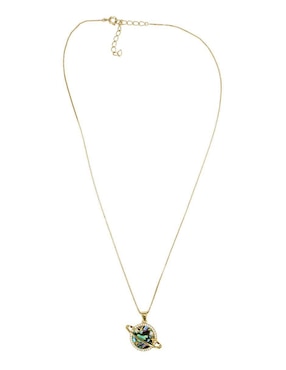 Collar con dije de saturno Moon de oro laminado 10 K