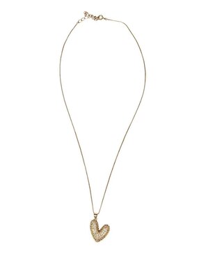 Collar con dije de corazón Moon de oro laminado 10 K