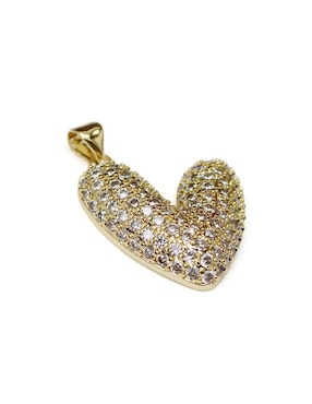 Collar con dije de corazón Moon de oro laminado 10 K