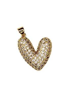 Collar con dije de corazón Moon de oro laminado 10 K
