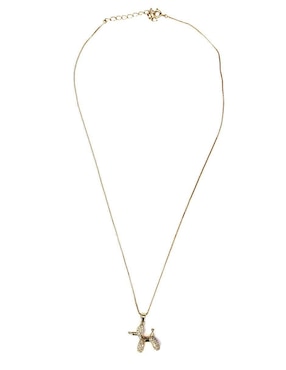 Collar con dije de perro Moon de oro laminado 10 K