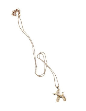 Collar con dije de perro Moon de oro laminado 10 K