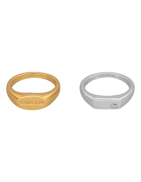 Set anillo circular Coach 9.1 Signet Heirlooms pulido